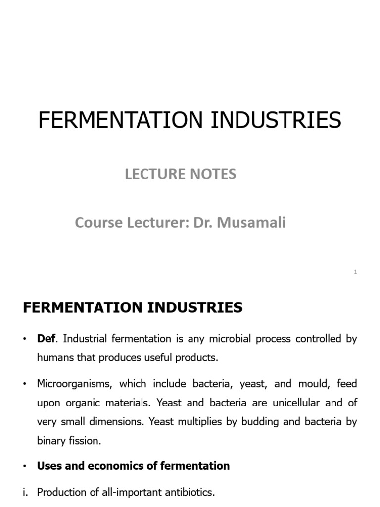 Fermentation Industries | PDF | Brewing | Ethanol