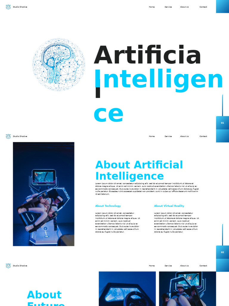 Blue Modern Artificial Intelligence Presentation | PDF