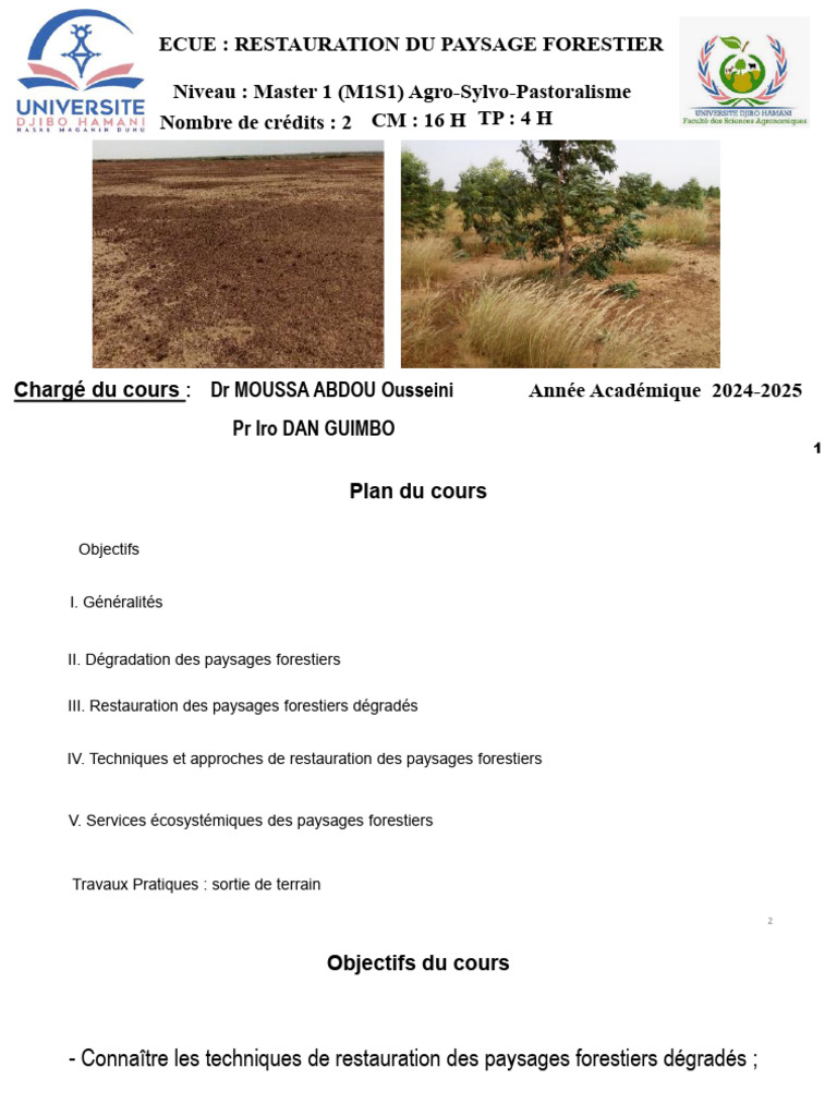 Restauration des paysages forestiers | PDF | Sol (pédologie) | Forêt