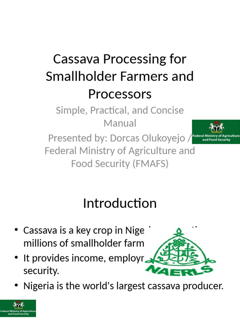 Cassava Processing Guide for Farmers | PDF