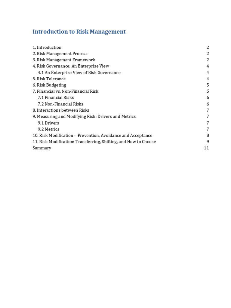 Risk Management Fundamentals Guide | PDF | Financial Risk | Risk