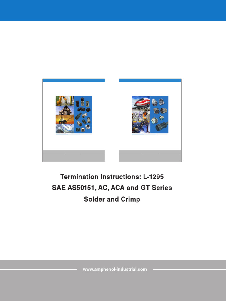 Termination Instructions Sae As50151 Ac Aca and GT Series L 1295 Ai 19 ...