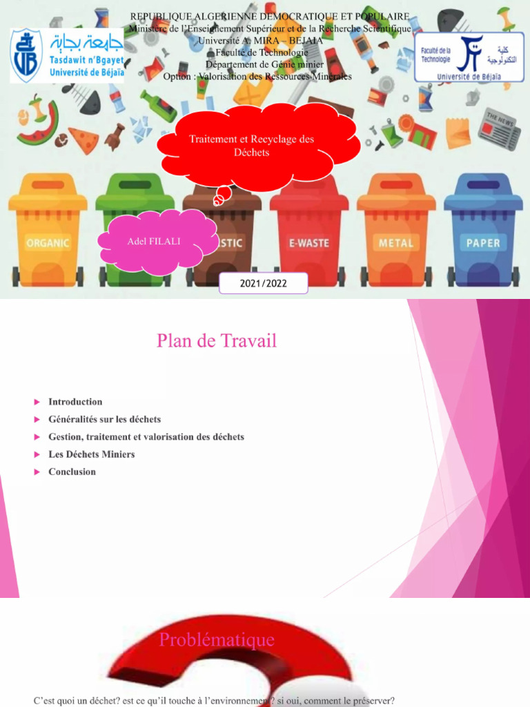 Traitement Et Recyclage Des Dchets 8444468ad6e066d2f2987aa2ab66c0c6 | PDF