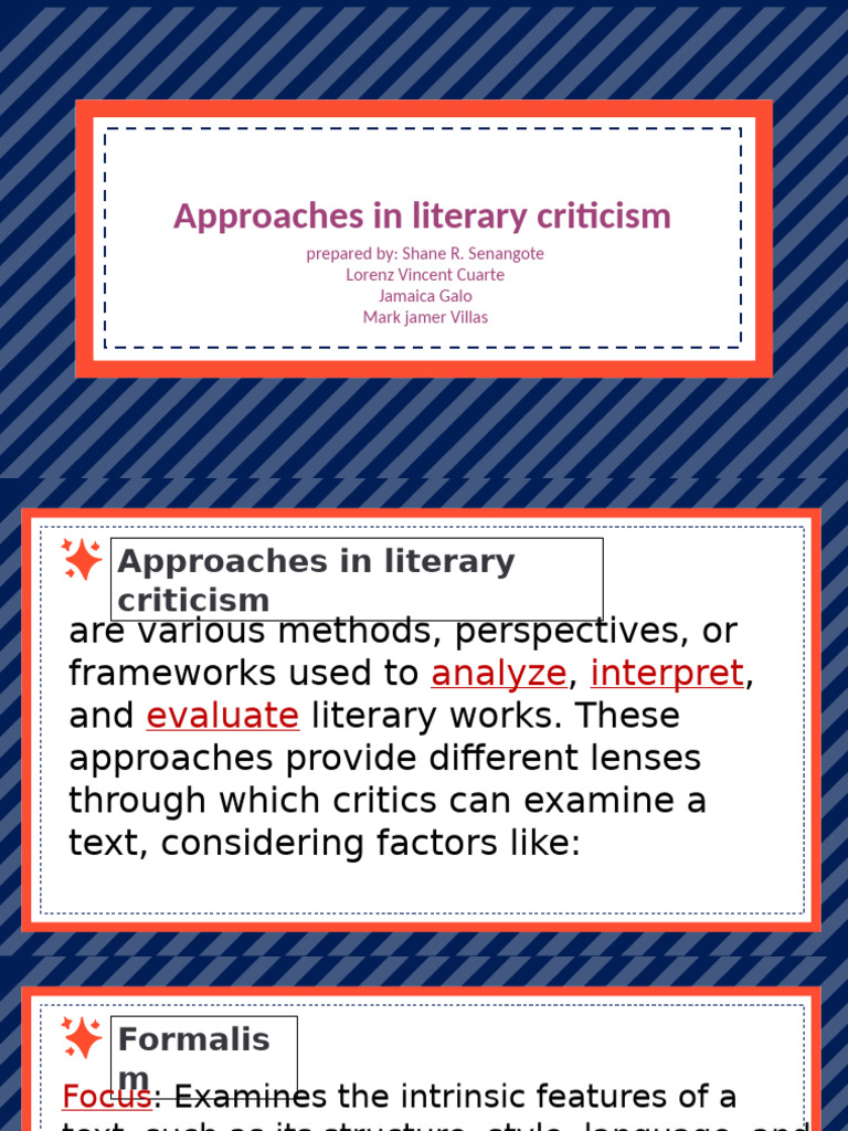 Literary Criticism Approaches Explained | PDF | Patriarchy ...