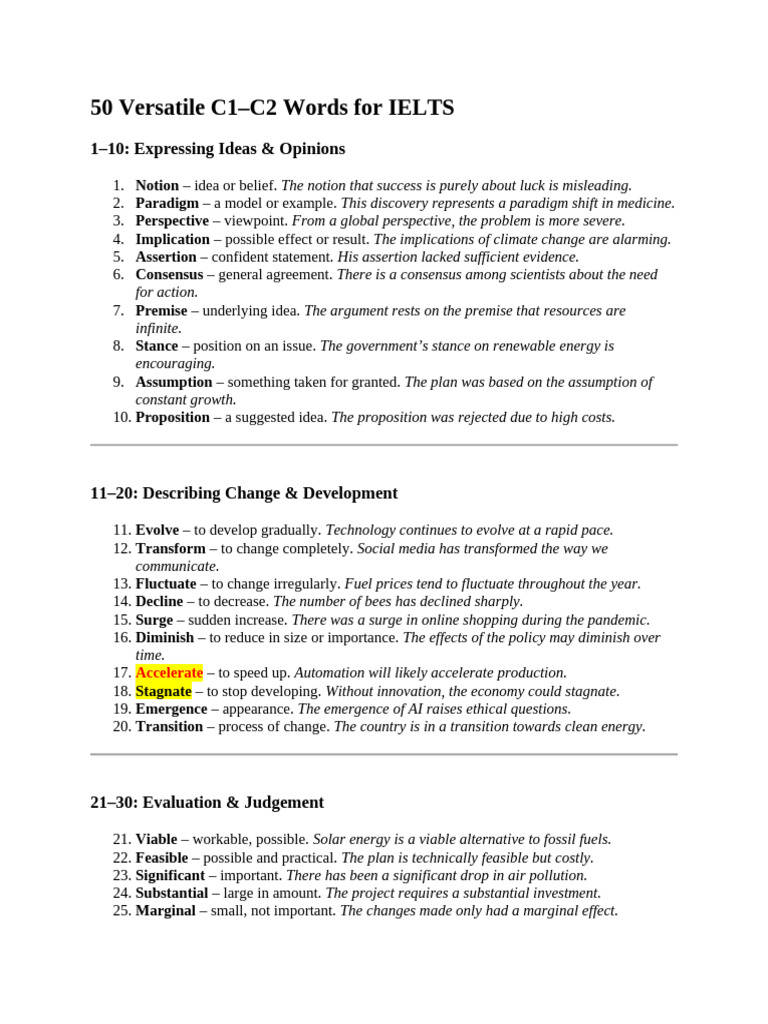 50 Versatile Words | PDF | Sustainable Energy