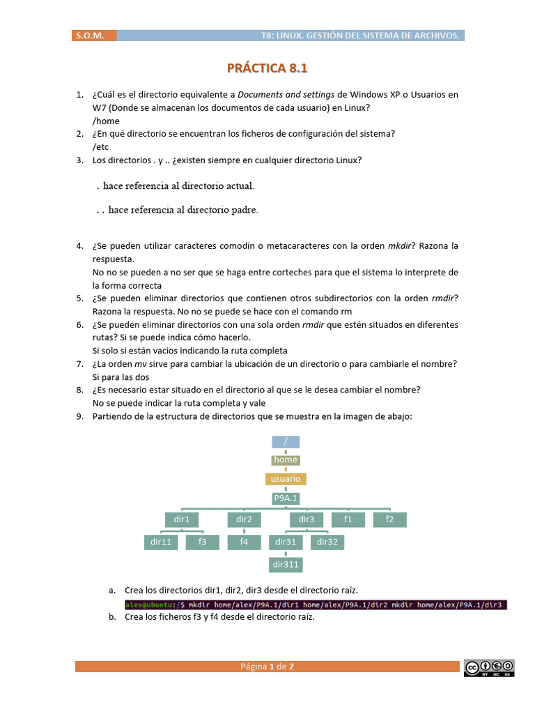 Practica 8.1 | PDF | Archivo de computadora | Directorio (Computación)