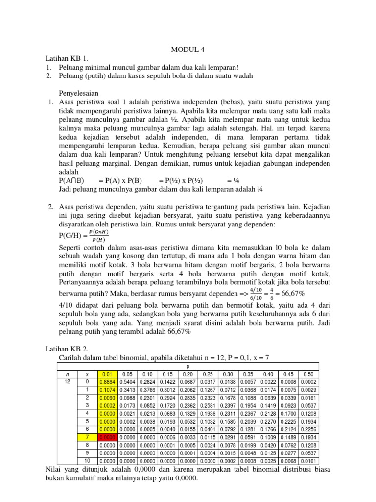 Latihan Modul 4 9 Pengantar Statistik Sosial