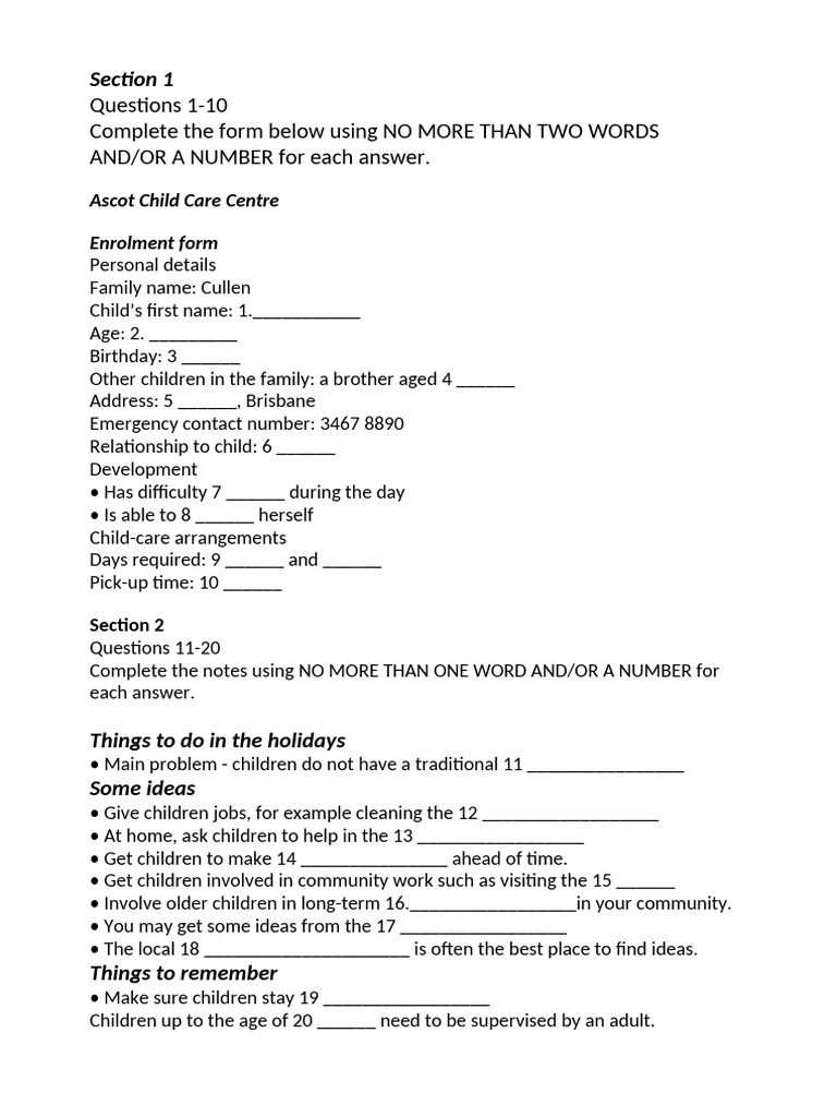 Grade 10 Listening Test | PDF