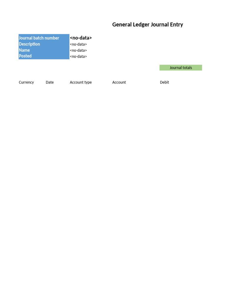 General Ledger Journal Entry Overview | PDF