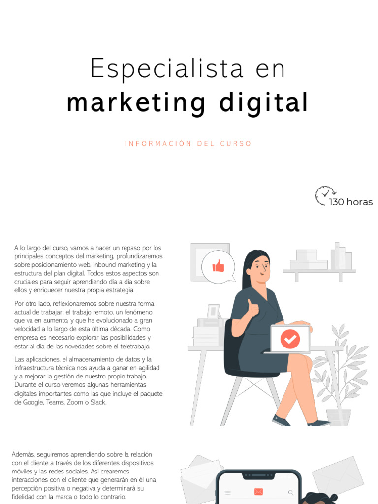 Curso de Marketing Digital 130 horas | PDF | Marketing | Publicidad digital