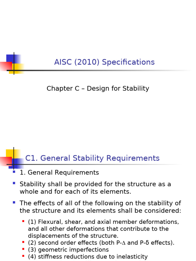 AISC 2010 Stability Design Guidelines | PDF | Stiffness | Buckling