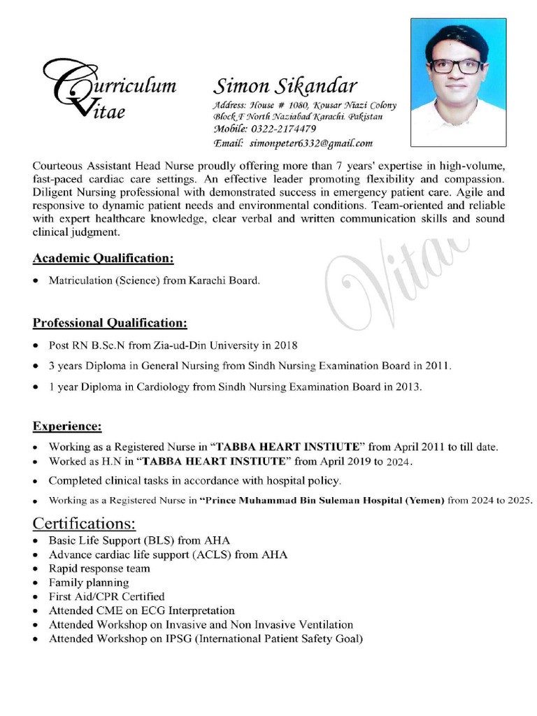 Simon Bhai CV | PDF