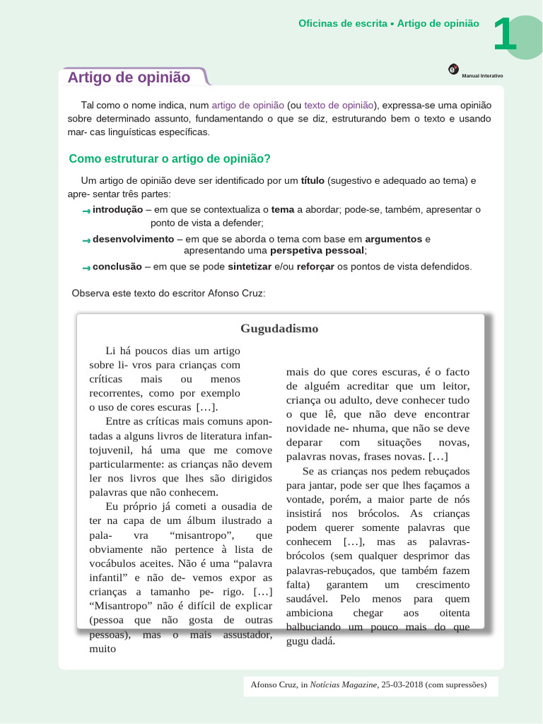 Estrutura e Dicas para Artigo de Opinião | PDF | Parágrafo