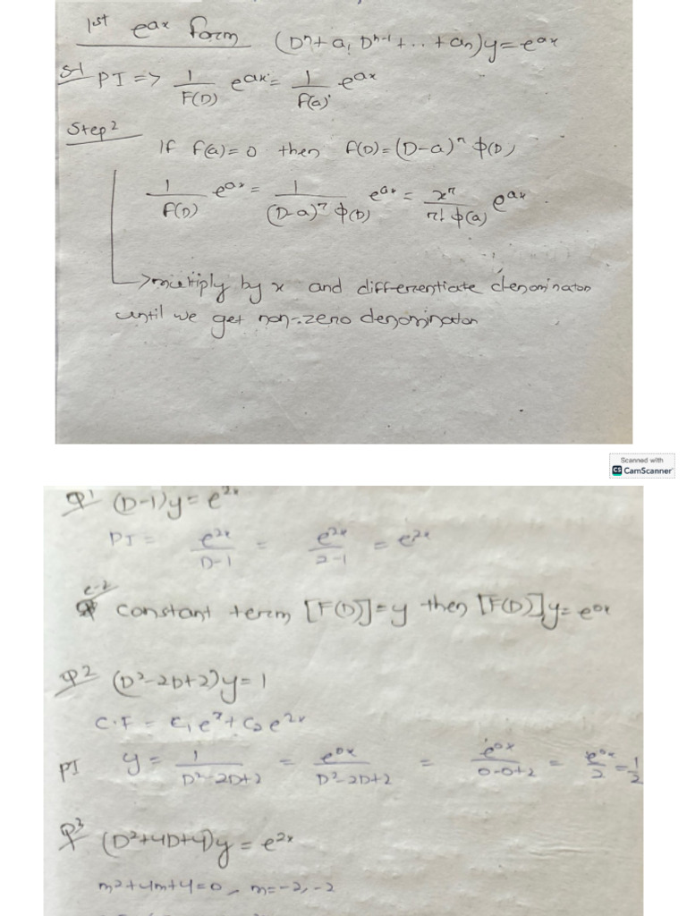 Particular Integral | PDF