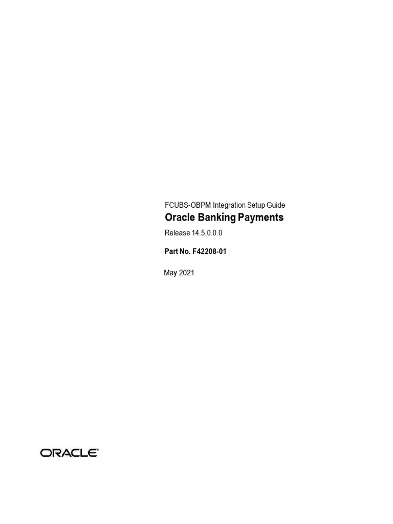 FCUBS-OBPM Integration Guide | PDF | Software | Oracle Corporation
