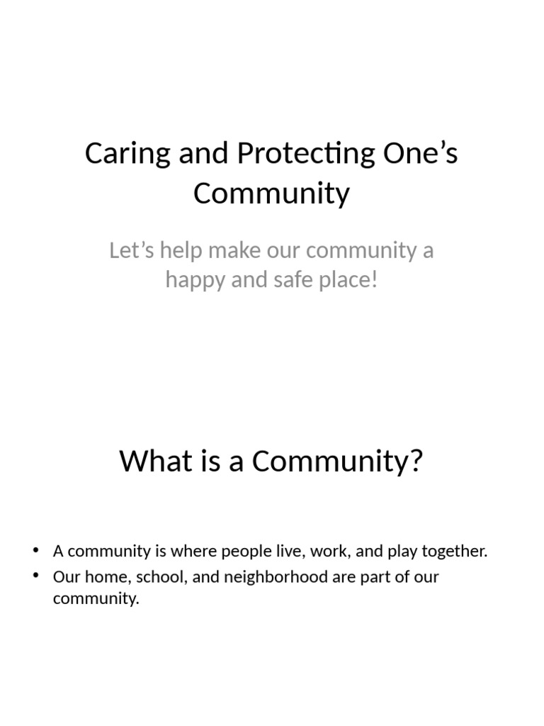 Caring for Our Community Together | PDF
