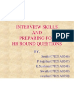 Interview Skills AND Preparing For HR Round Questions