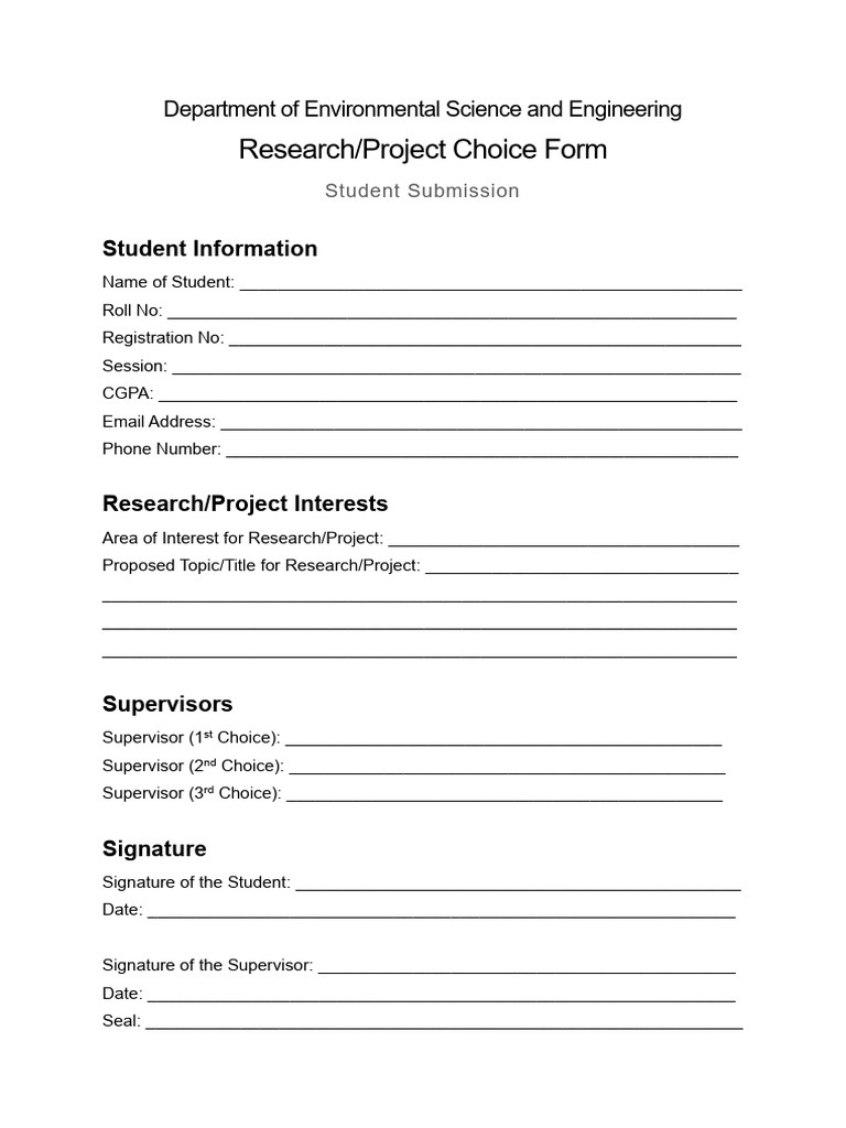 Choise Form | PDF