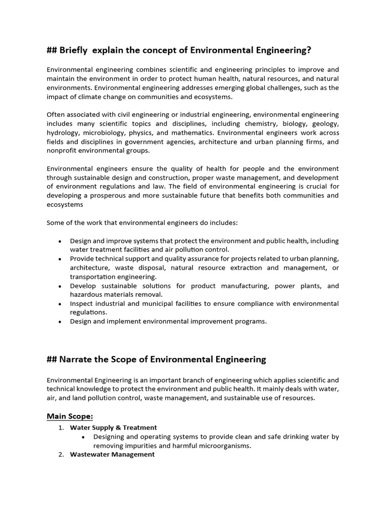 Understanding Environmental Engineering | PDF | Air Pollution | N Ox