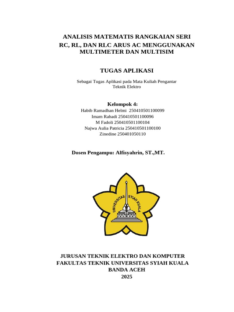 Analisis Rangkaian RC, RL, RLC AC | PDF