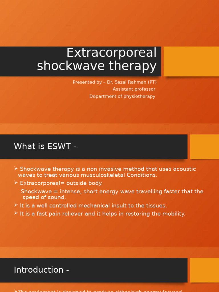 Understanding Extracorporeal Shockwave Therapy | PDF | Shock Wave | Waves