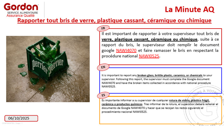Rapport de bris : procédure AQ | PDF
