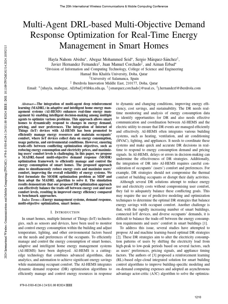 Multi-Agent DRL-based Multi-Objective Demand Response Optimization For ...