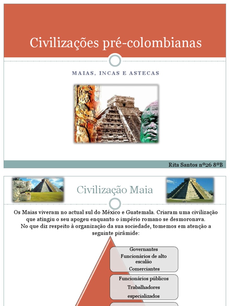 Trabalho Das Civilizações Pre-Colombianas | PDF | Asteca | Império Inca