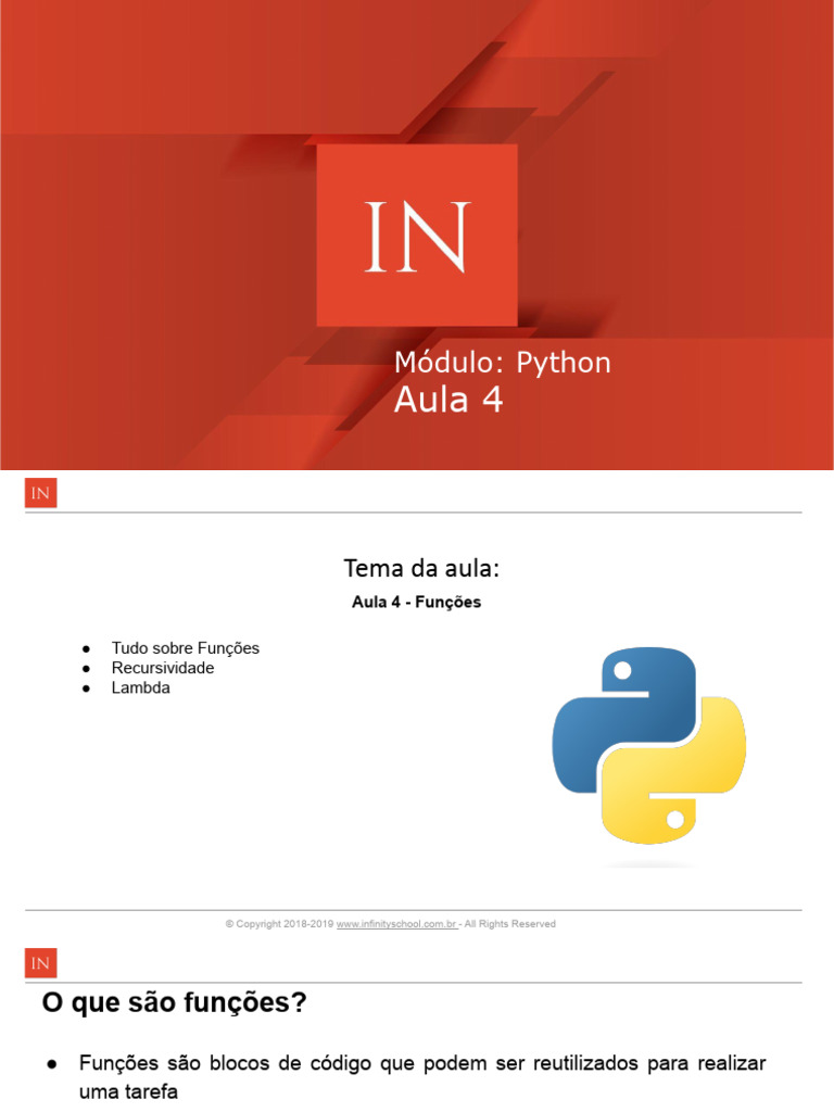 Funções e Recursividade em Python | PDF | Python (linguagem de ...