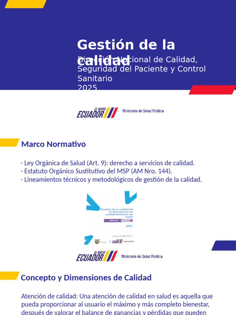 Gestión de Calidad en Salud 2025 | PDF | Calidad (comercial) | Infección