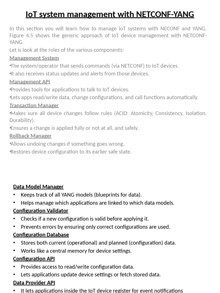 IoT Management with NETCONF-YANG | PDF | Internet Of Things | Database ...