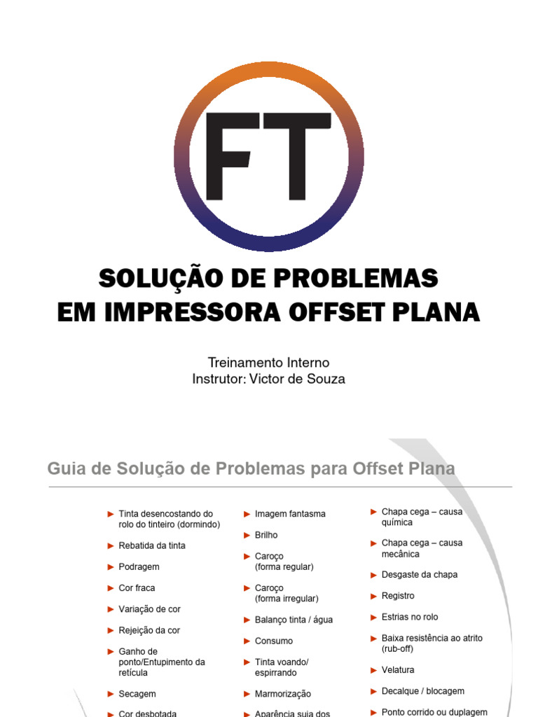 Guia Solucao Problemas Offset Final | PDF | Impressão | Tinta