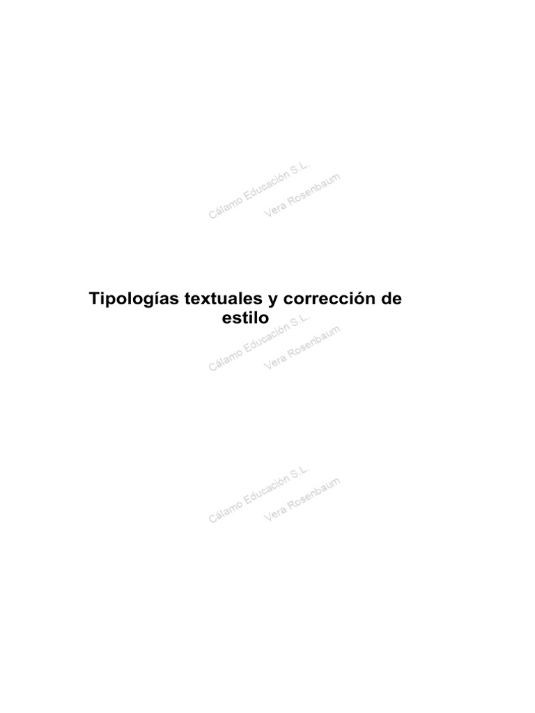 06 Tipologias Textuales YCorreccion de Estilo | PDF | Narración | Verbo