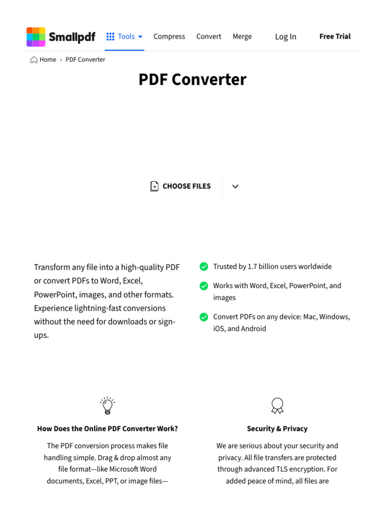 PDF Converter _ Convert PDFs Online to and from Any Format | PDF ...