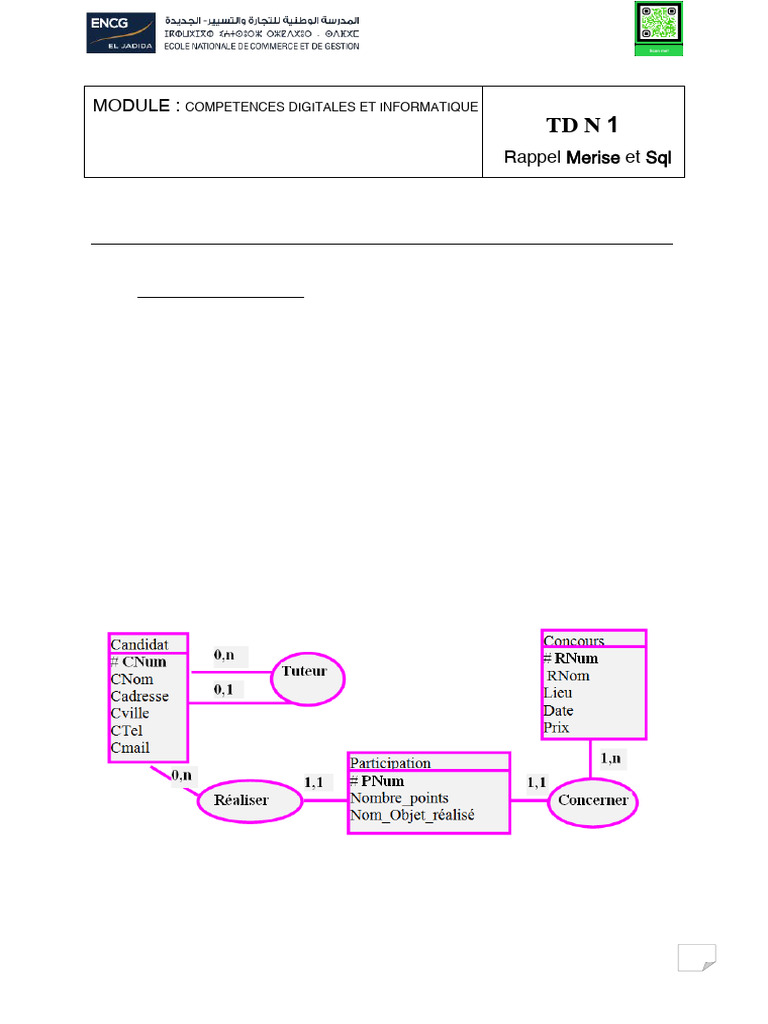 Gestion des commandes et SQL en Merise | PDF