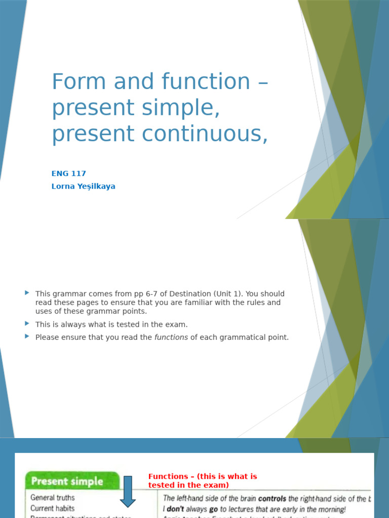 FALL 2025 Pres Simple, Continuous, Pres Perf, Pres Perf Cont | PDF ...