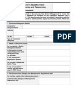 CDM 10 Revised Consultants Designers Competency Questionnaire