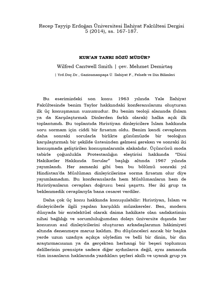 Kur An Tanri Sozu Mudur | PDF