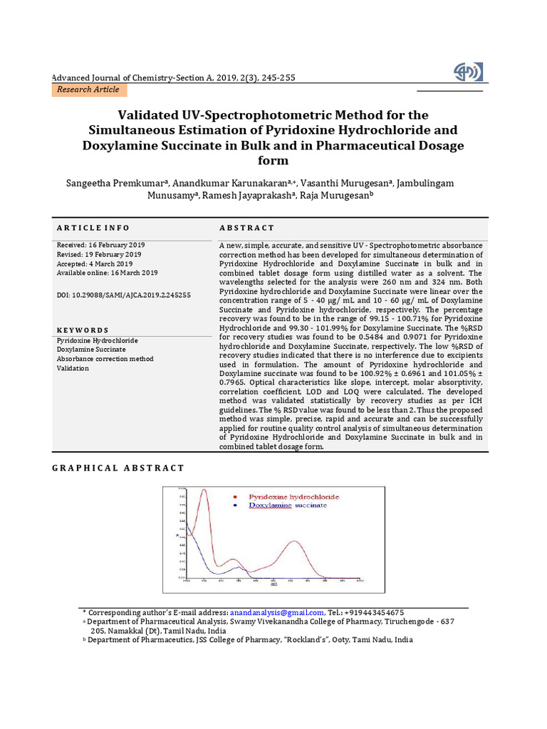 AJCA Volume 2 Issue 3 Pages 245-255 | PDF | Detection Limit ...