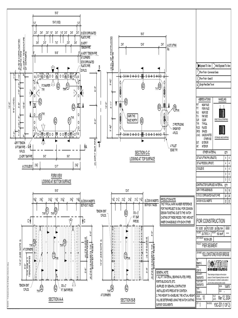 Yellowstone River Bridge Column Design | PDF