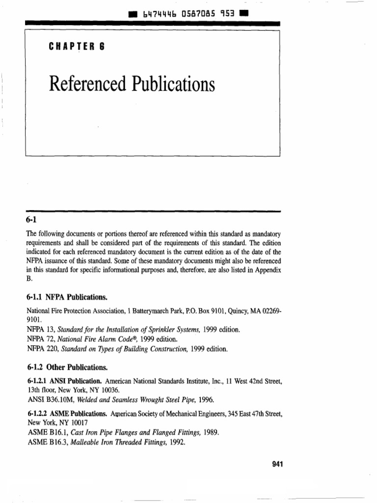 NFPA 130 Chapter 6 References List | PDF | Pipe (Fluid Conveyance ...