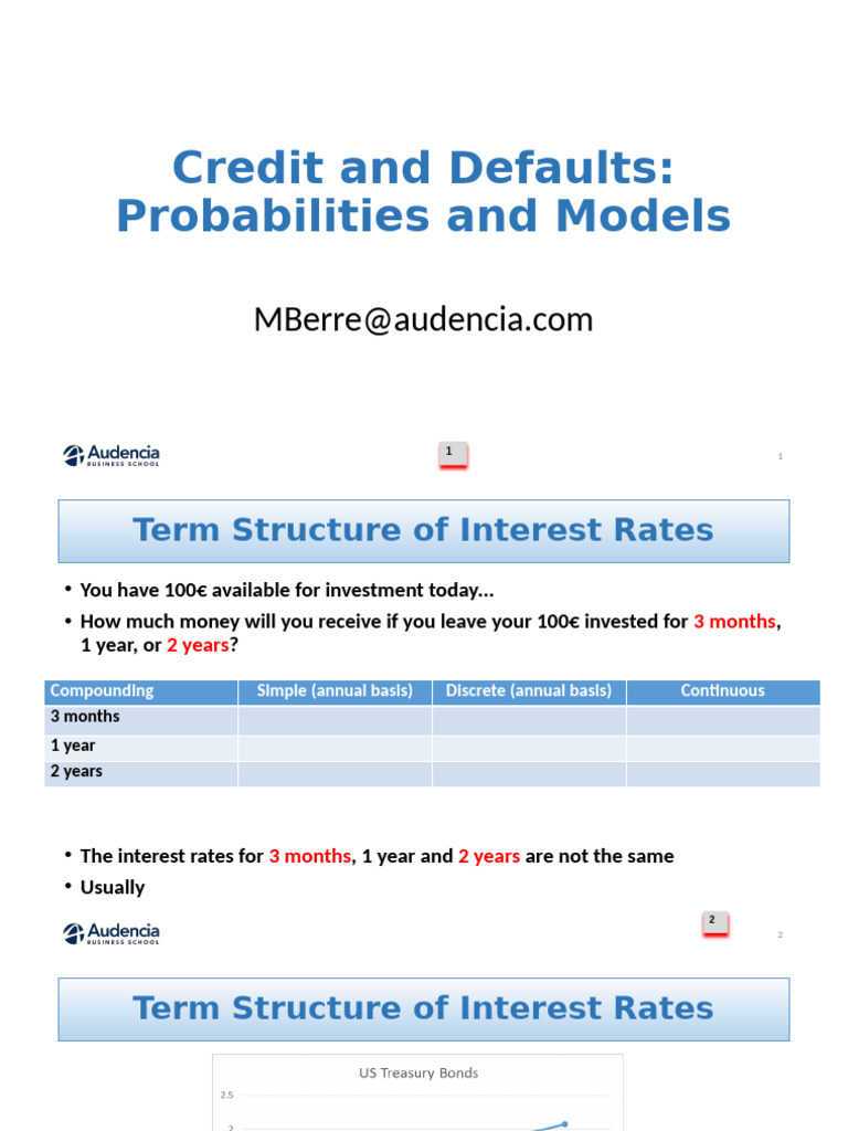 Credit Risk and Interest Rate Models | PDF | Credit Default Swap ...