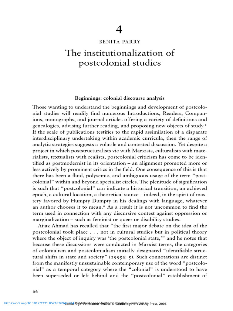 Origins of Postcolonial Studies Analysis | PDF | Postcolonialism ...