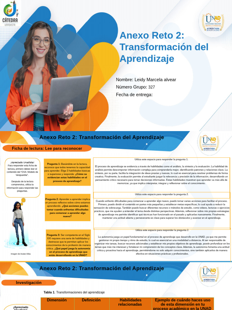Habilidades Clave en el Aprendizaje UNAD | PDF | Aprendizaje | Pensamiento