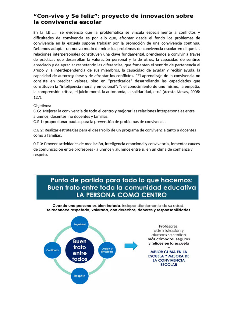 Mejora de la convivencia escolar | PDF