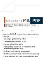 Rethinking The MBA