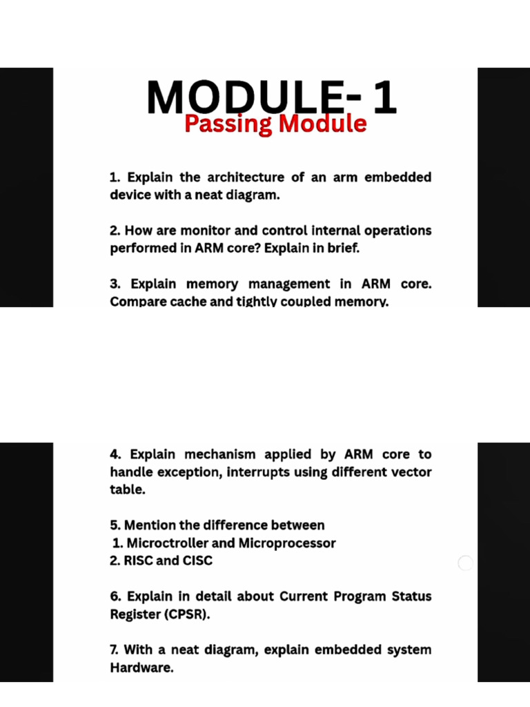 Microcontroller Important Questions | PDF