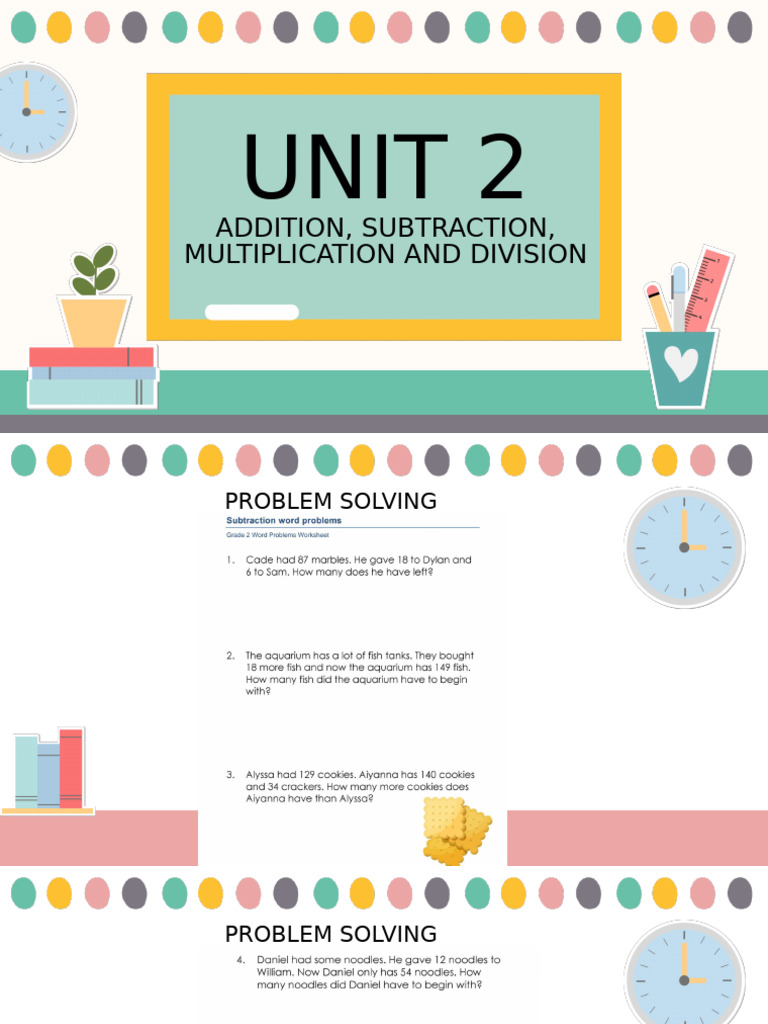 Math Operations and Problem Solving | PDF