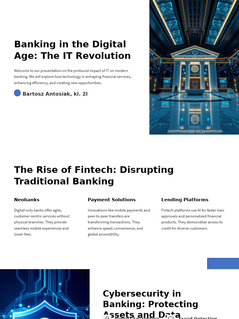 Banking in The Digital Age The IT Revolution Bartosz Antosiak | PDF ...