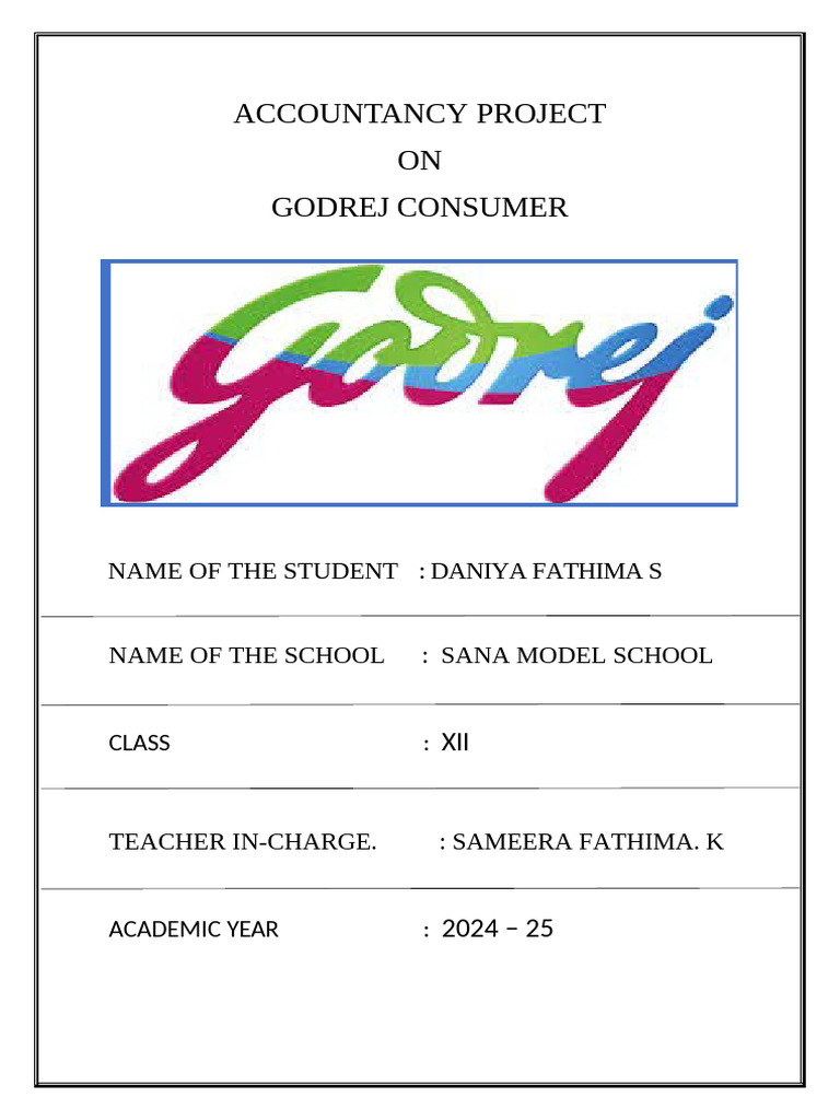 Accountancy Project Front Cover 2023 - 24 | PDF